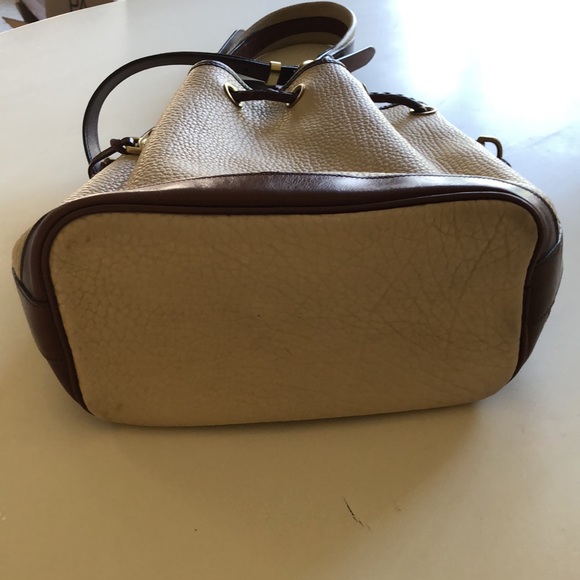 Dooney and Bourke tan and dark brown bag - Picture 9 of 14